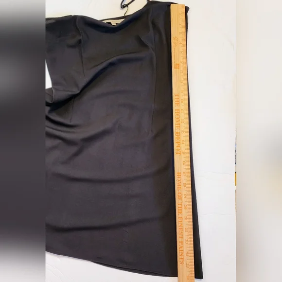 Rachel by Rachel Roy Black Silky Slip Dress w Adjustable Spaghetti Straps Sz S - Picture 8 of 9